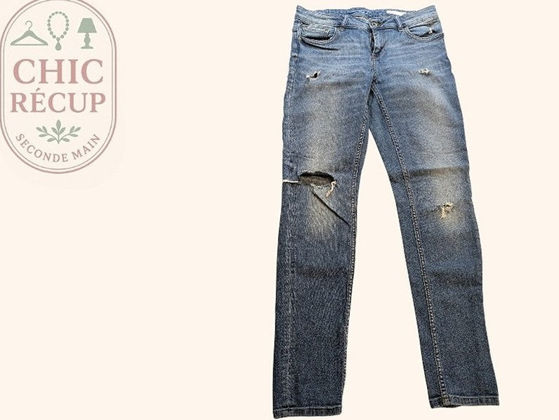 Jeans Skinny Zara - 42 - Bleu - Paval-56