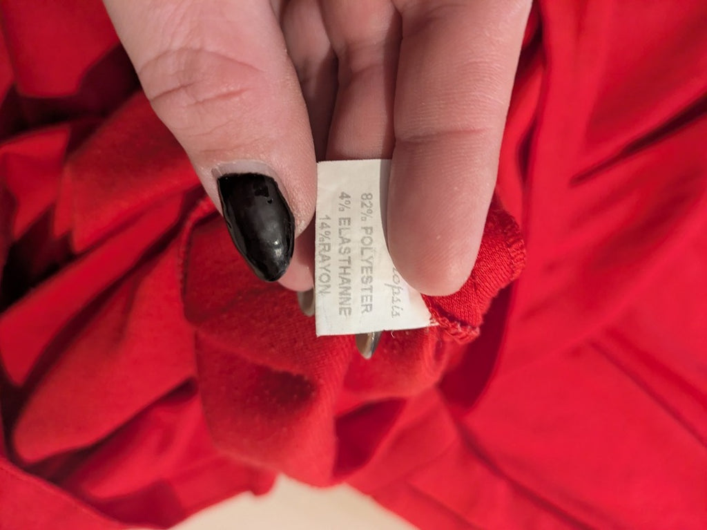 Robe Midi Phalaenopsia - M - Rouge - Casor-1