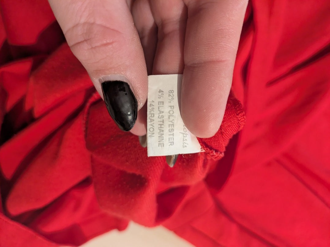 Robe Midi Phalaenopsia - M - Rouge - Casor-1
