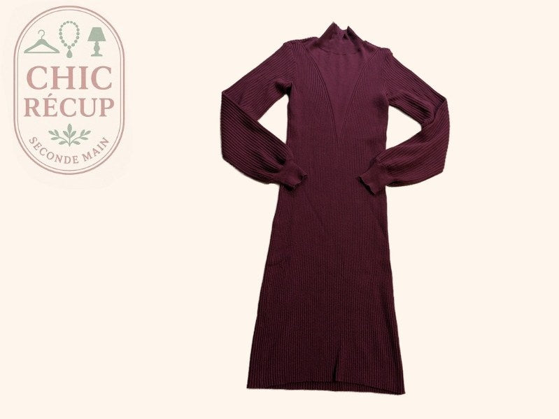 Robe D'hiver Vero Moda - Xs - Bordeaux - Olaga-11