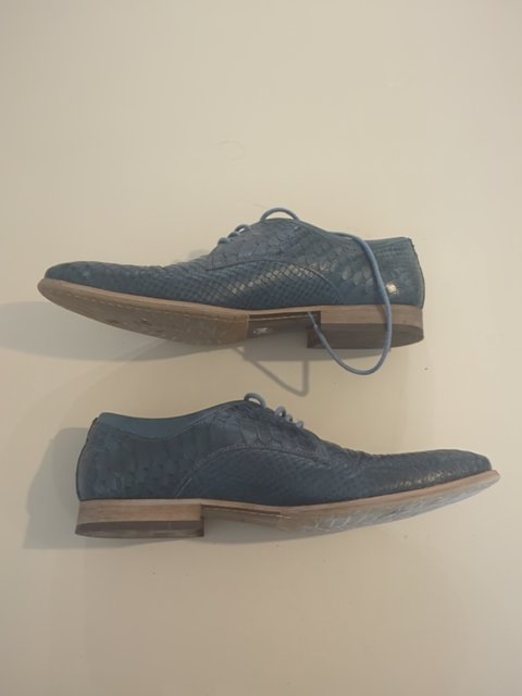 Chaussures de costume - Sacha - 42 - Bleu - Effet Écailles