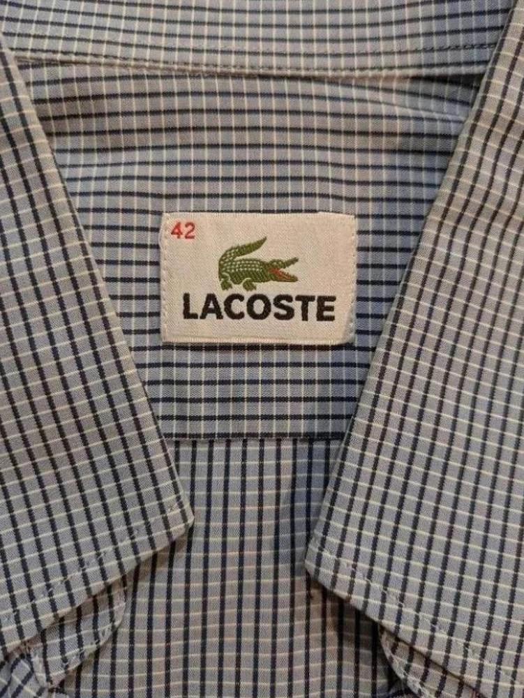 Chemise à Carreaux Lacoste - L - Blanc, Bleu - Phleg-06