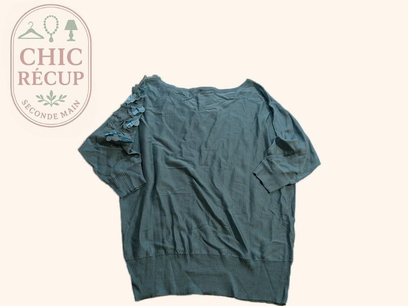 Blouse ¾ Etincelle - Taille 6 - Turquoise - Labag-216