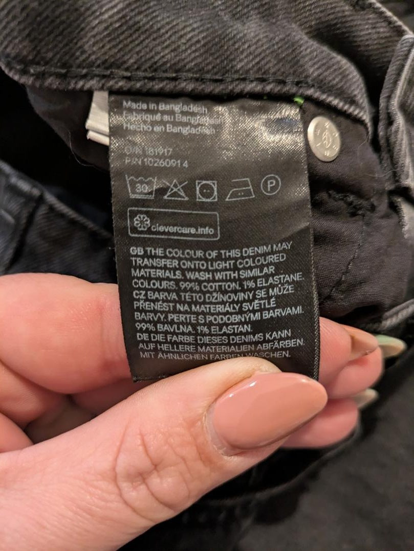 Jeans Droit H&m - 36 - Noir - Mache-01