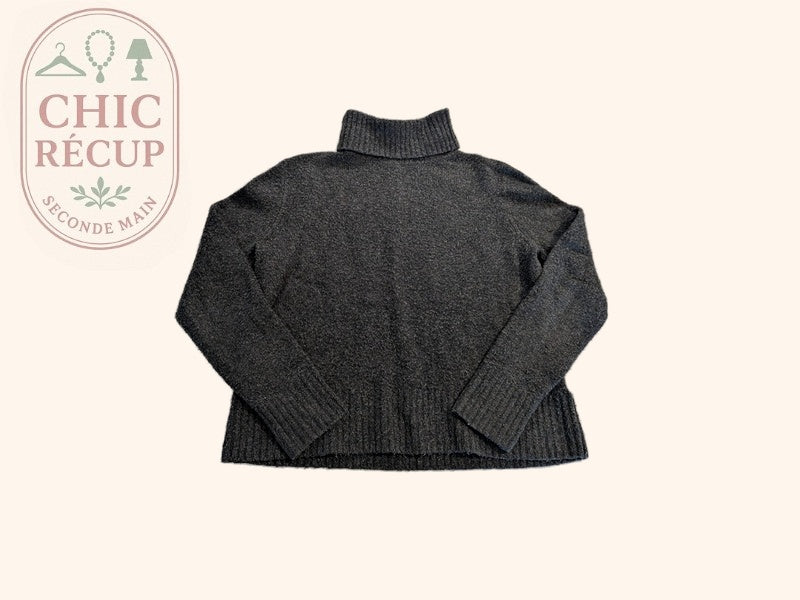 Pull Col Roulé Camaïeu - M - Gris - Evvio-04