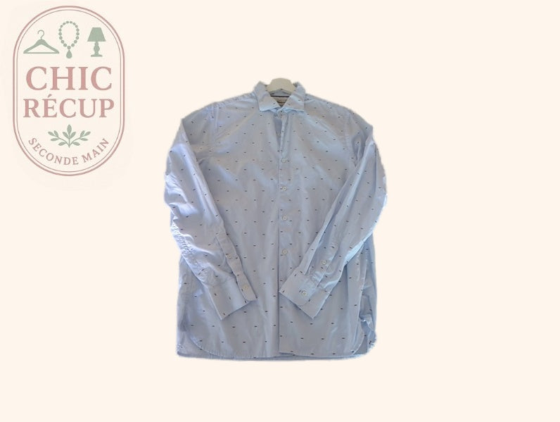Chemise Mango Man - M - Bleu - Slim Fit
