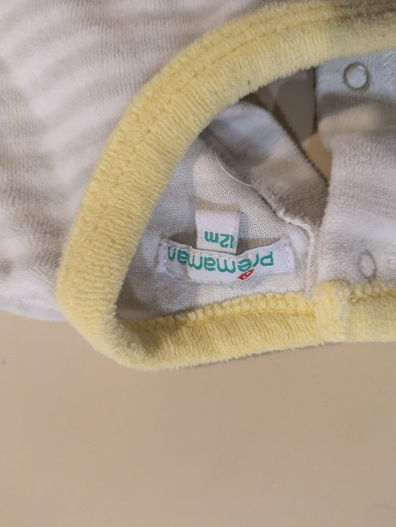 Lot 3 pyjamas bébé Premaman 12m rayé et uni
