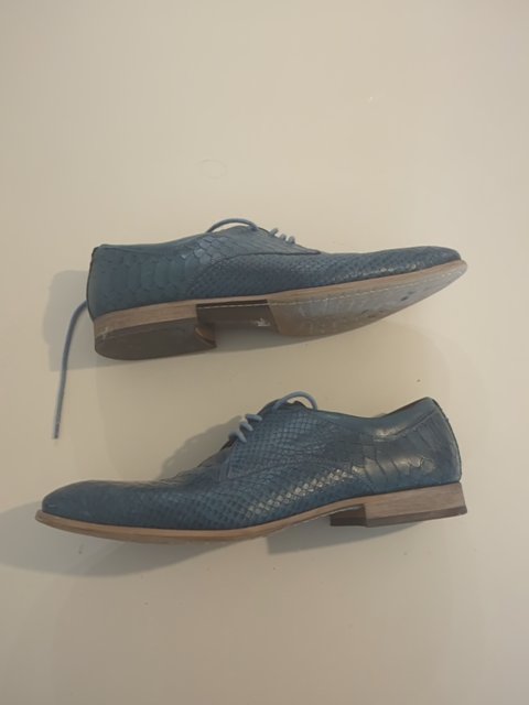Chaussures de costume - Sacha - 42 - Bleu - Effet Écailles
