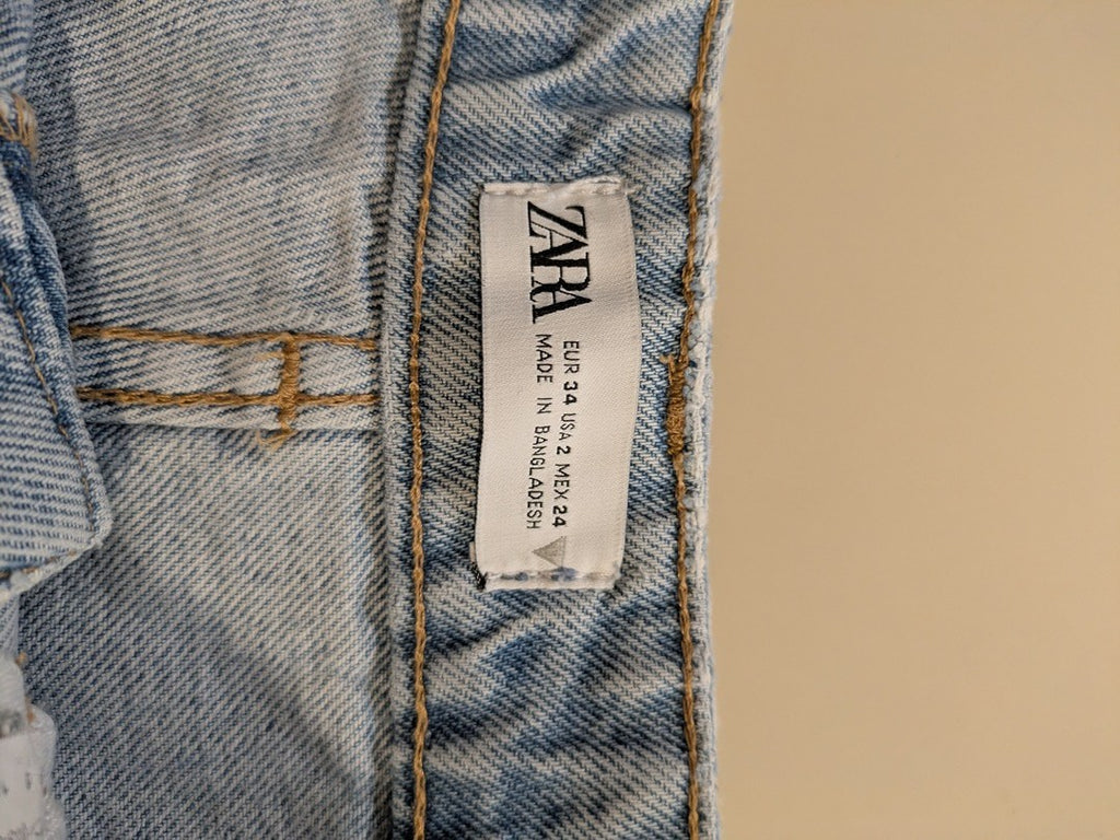 Jeans Evase Zara - 34 - Bleu - Shbad-108