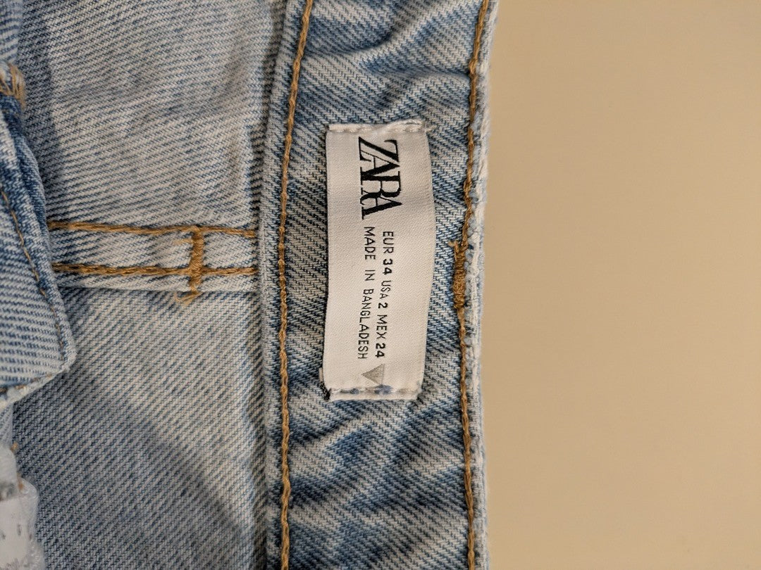 Jeans Evase Zara - 34 - Bleu - Shbad-108