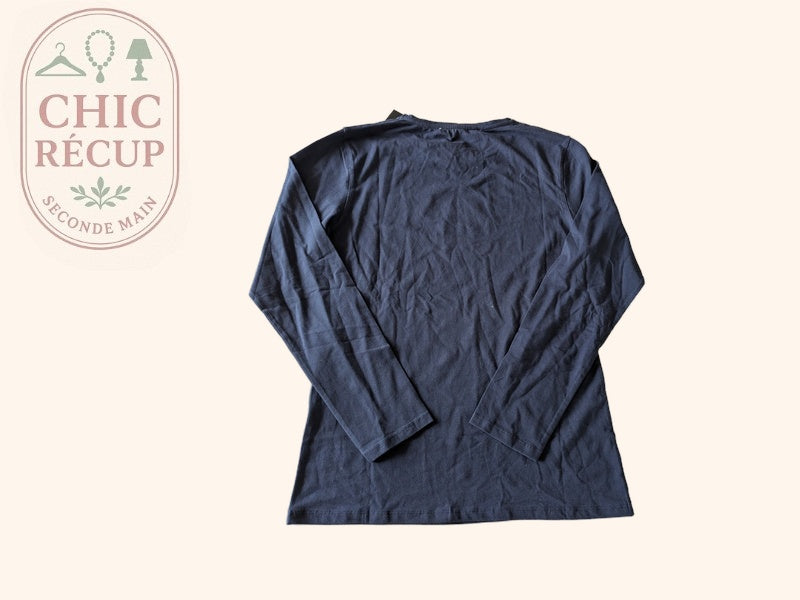 T-shirt manches longues Jzq Elle - 48 - Bleu marine