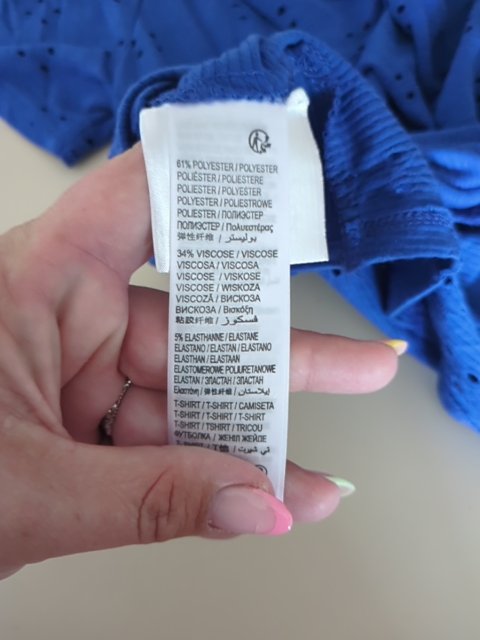T-shirt Kiabi - Xl - Bleu - Torsadé