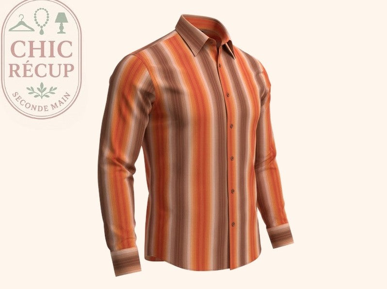 Chemise À Carreaux Brice - S - Orange - Shbad-68