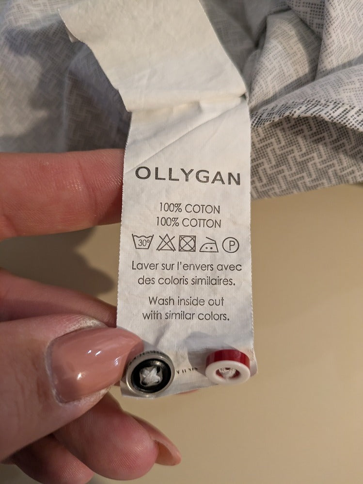 Chemise Unie Olly Gan - S - Gris, Blanc - Ayzan-98