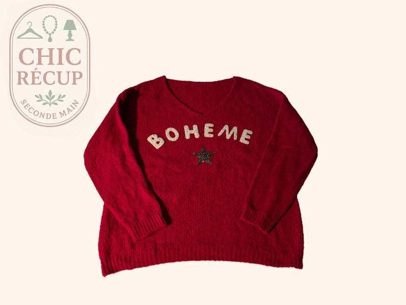 Pull D'hiver Made In Italy - Xl - Rouge - Lubel-43