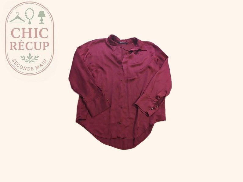Chemise - Zara - M - Bordeaux - Ampri-25