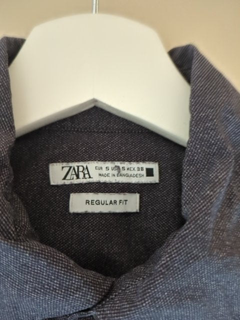 Chemise Zara - S - Gris - Regular Fit