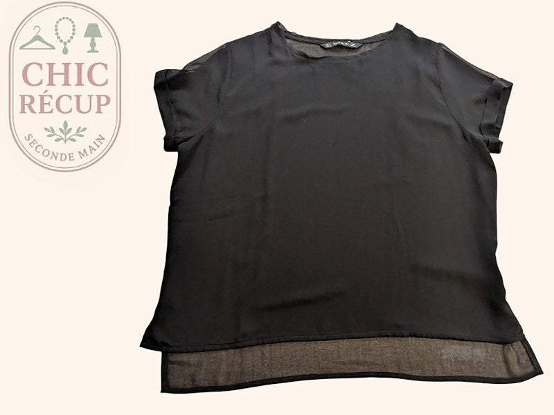 Blouse Zara Basic - L - Noir - Paval-49