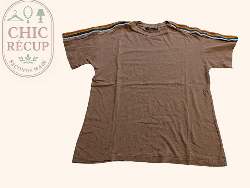 T-shirt Bershka - Xs - Beige - Shbad-94