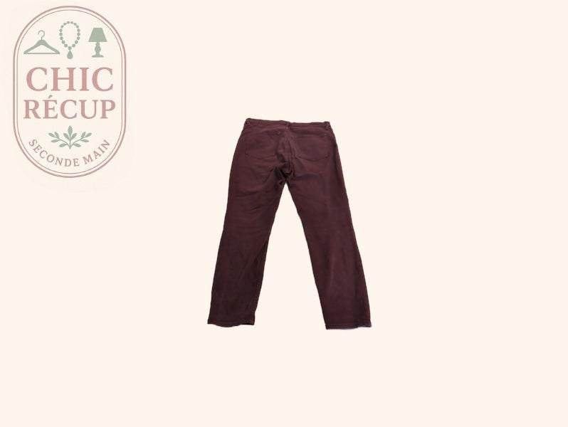 Pantalon slim H&m - 44 - Bordeaux - L.o.g.g.