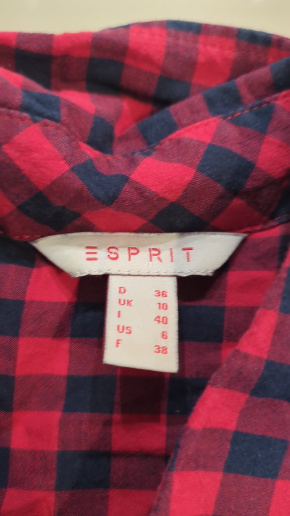 Chemise Esprit - 38 - Rouge - Carreaux