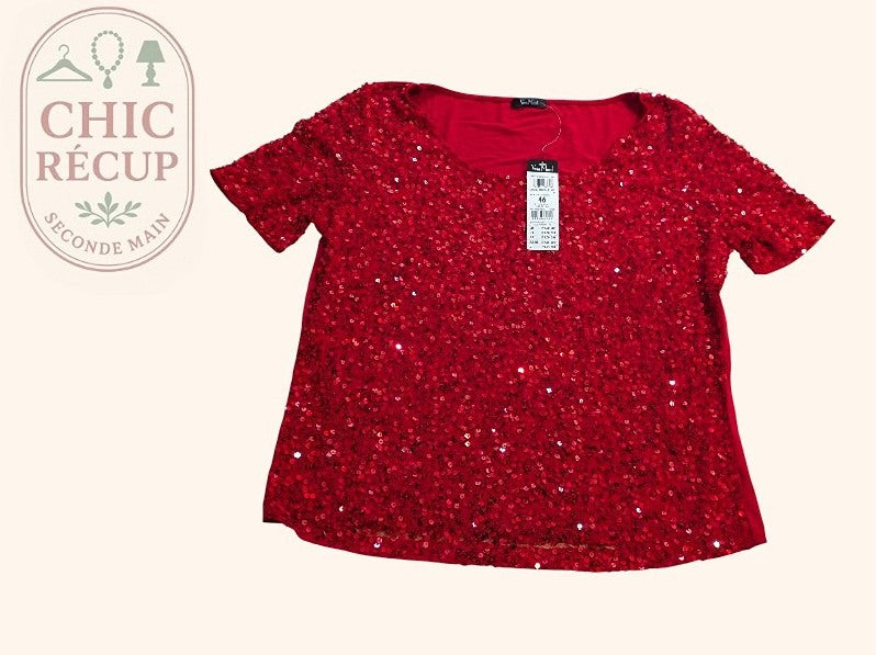 Blouses Manches Courte Vera Mont - 46 - Rouge - Labag-81