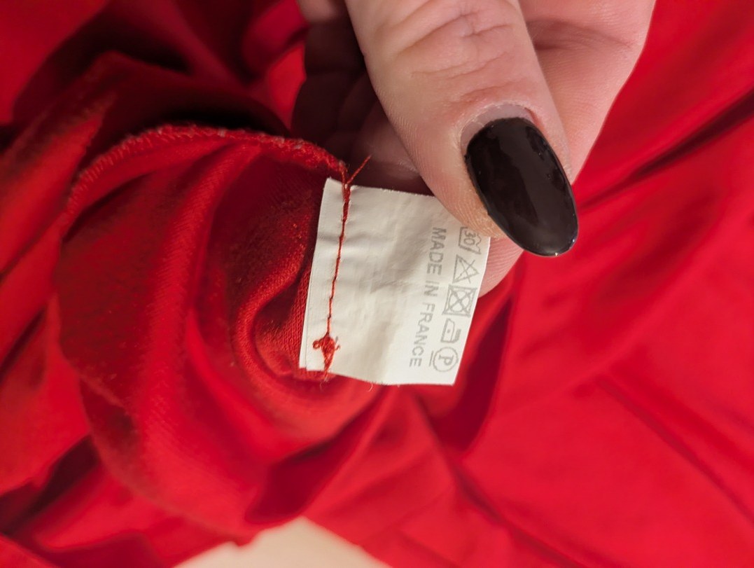 Robe Midi Phalaenopsia - M - Rouge - Casor-1