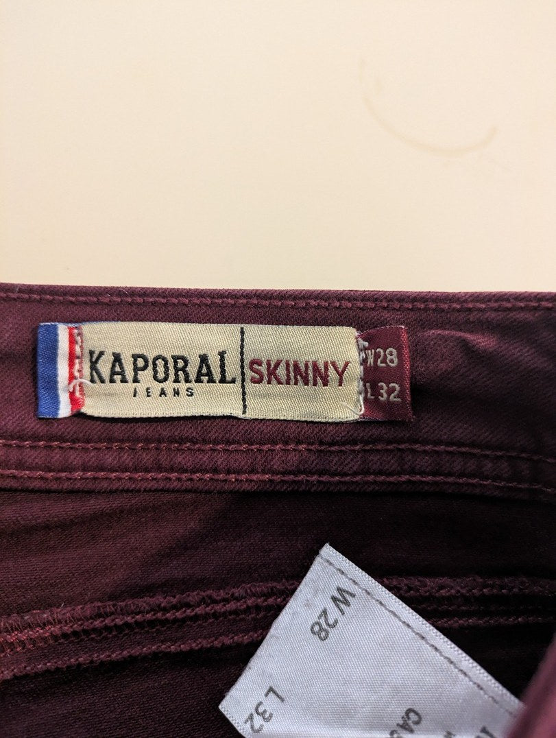 Jeans skinny Kaporal - 38 - Bordeaux - W28 L32