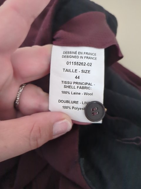 Pantalon de costume Father & Sons - 44 - Bordeaux - Laine