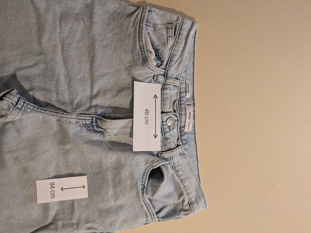 Jean Taille Haute Mango - 42 - Bleu Clair - Evvio-52