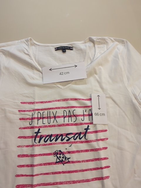T-shirt - Terre De Marins - 42 - Blanc - Qubur-149
