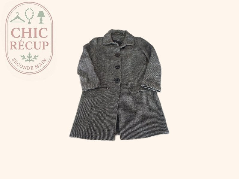 Manteau Long - La Redoute - Fr 38 - Gris - Iscou-05