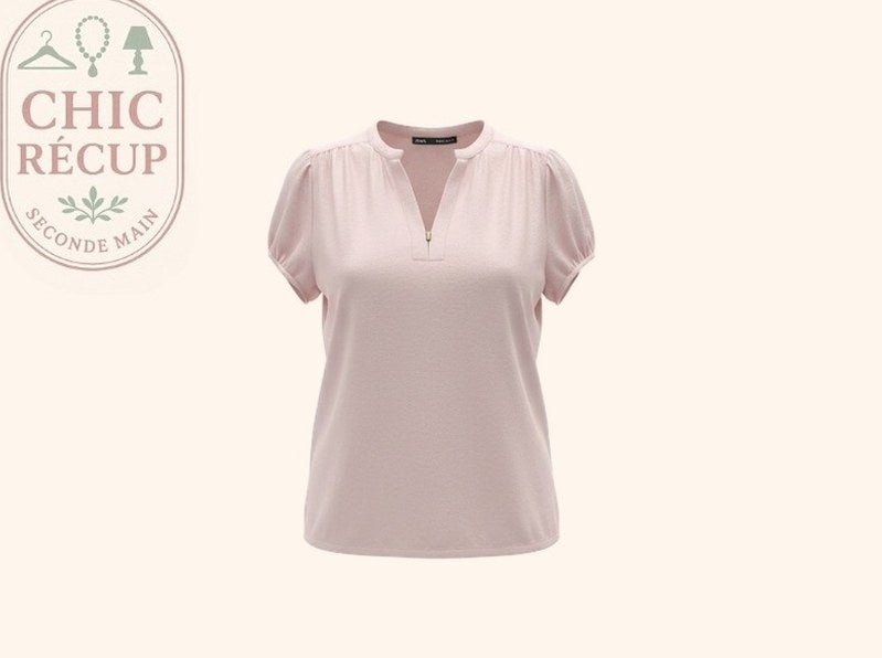 Blouse Zara Basic - M - Crème - Anbou-12