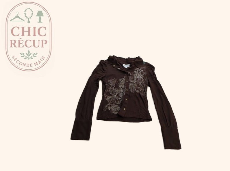 Chemise - Diesel - S - Marron - Vintage