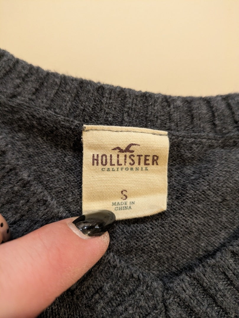 Pull Hollister - S - Gris - Paval-84