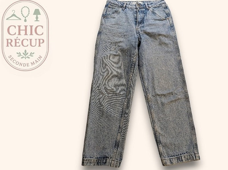 Jeans Coupe Droite Mng - S - Bleu Clair - Malab-6