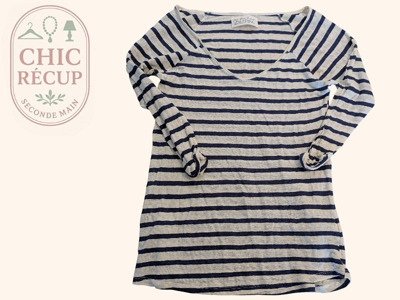 Blouse ¾ Zara - M - Blanc - Anbou-14