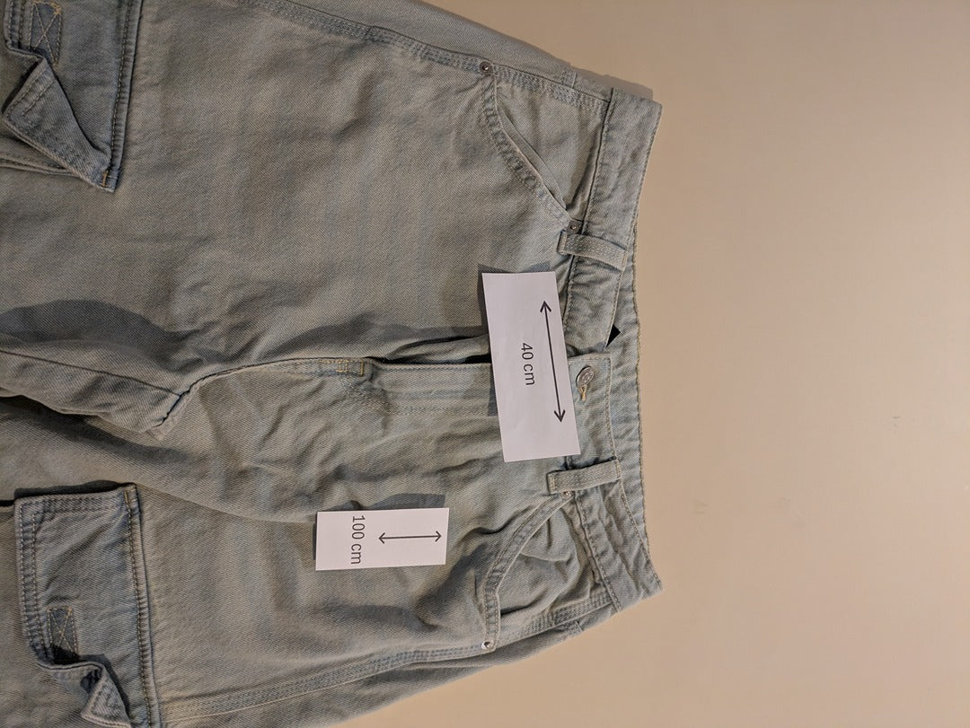 Pantalon À Jambes Large H&m - 38 - Bleu - Evvio-84