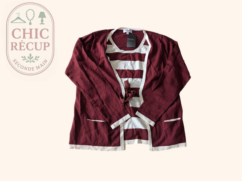Gilet Antonelle - 48 - Bordeaux - Falida 2 en 1