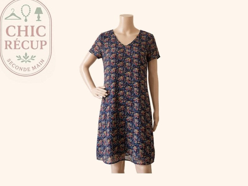 Robe Casual Etam - M - Marine - Qubur-111