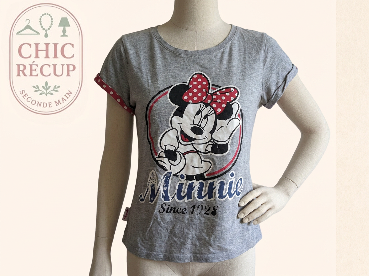 T-shirt - Secret Possessions - M - Gris - Minnie Disney