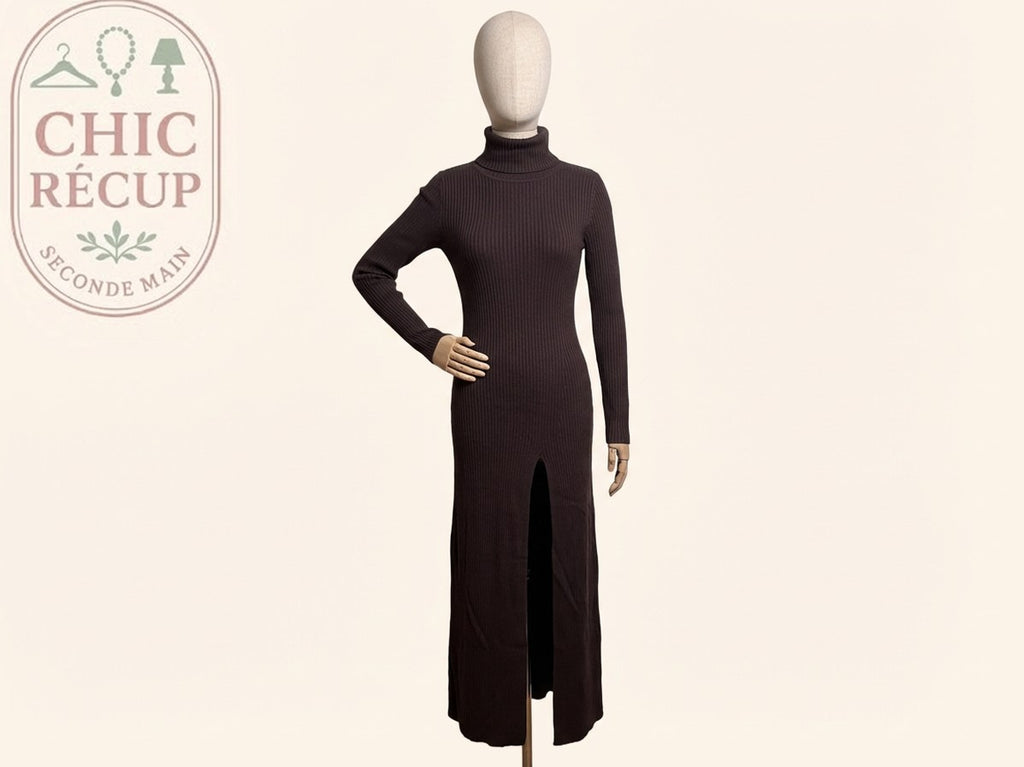 Robe Longue Bershka - Xs - Marron - Olaga-12