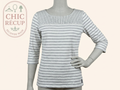 Blouse ¾ - Terre De Marins - S - Blanc - Qubur-153