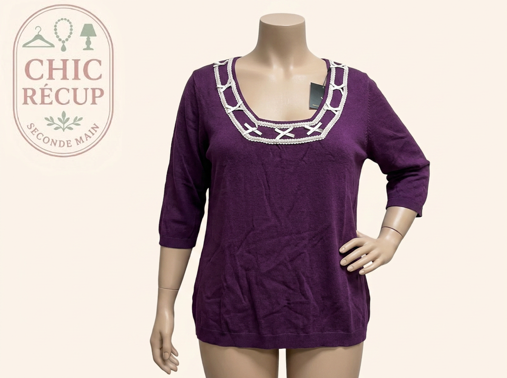 Blouse ¾ Etincelle - Taille 6 - Violet - Labag-211