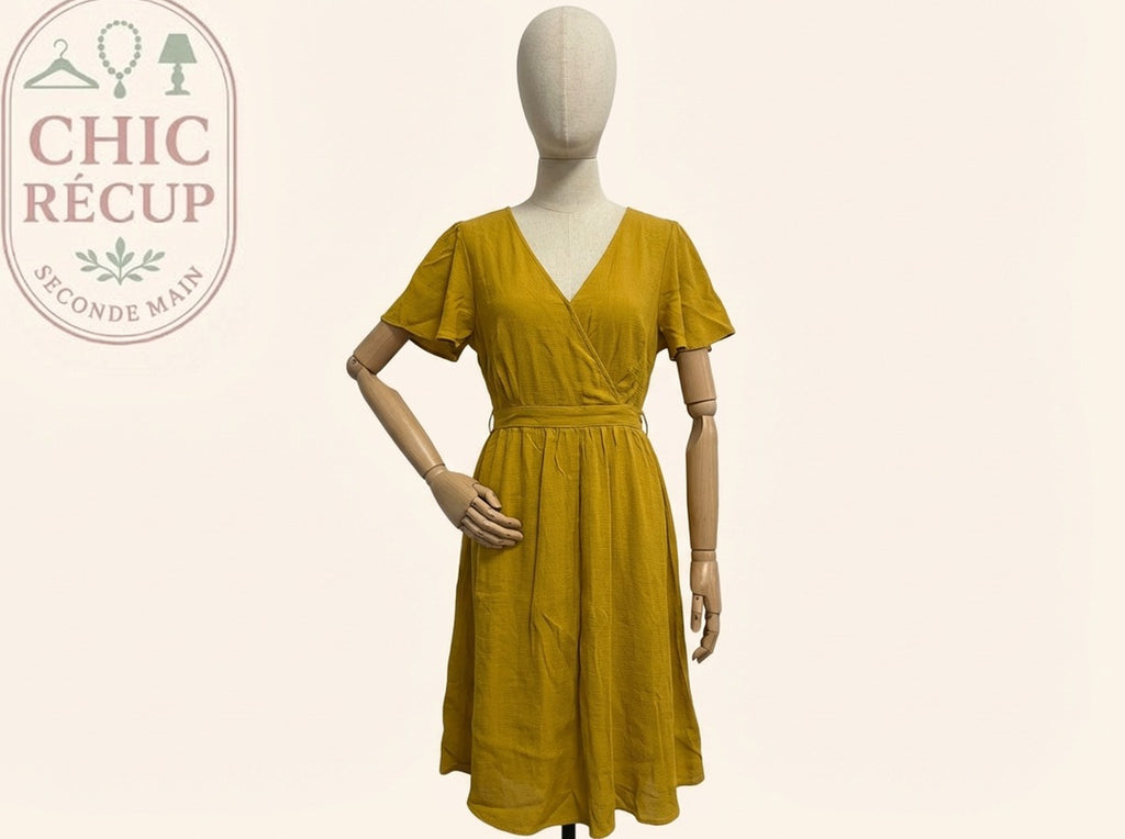 Robe D'ete Naf Naf - 42 - Jaune - Malat-18