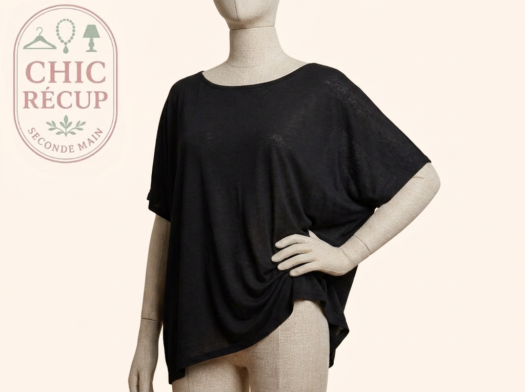 T-shirt - Sisley - Taille Unique - Noir - Sthas-30