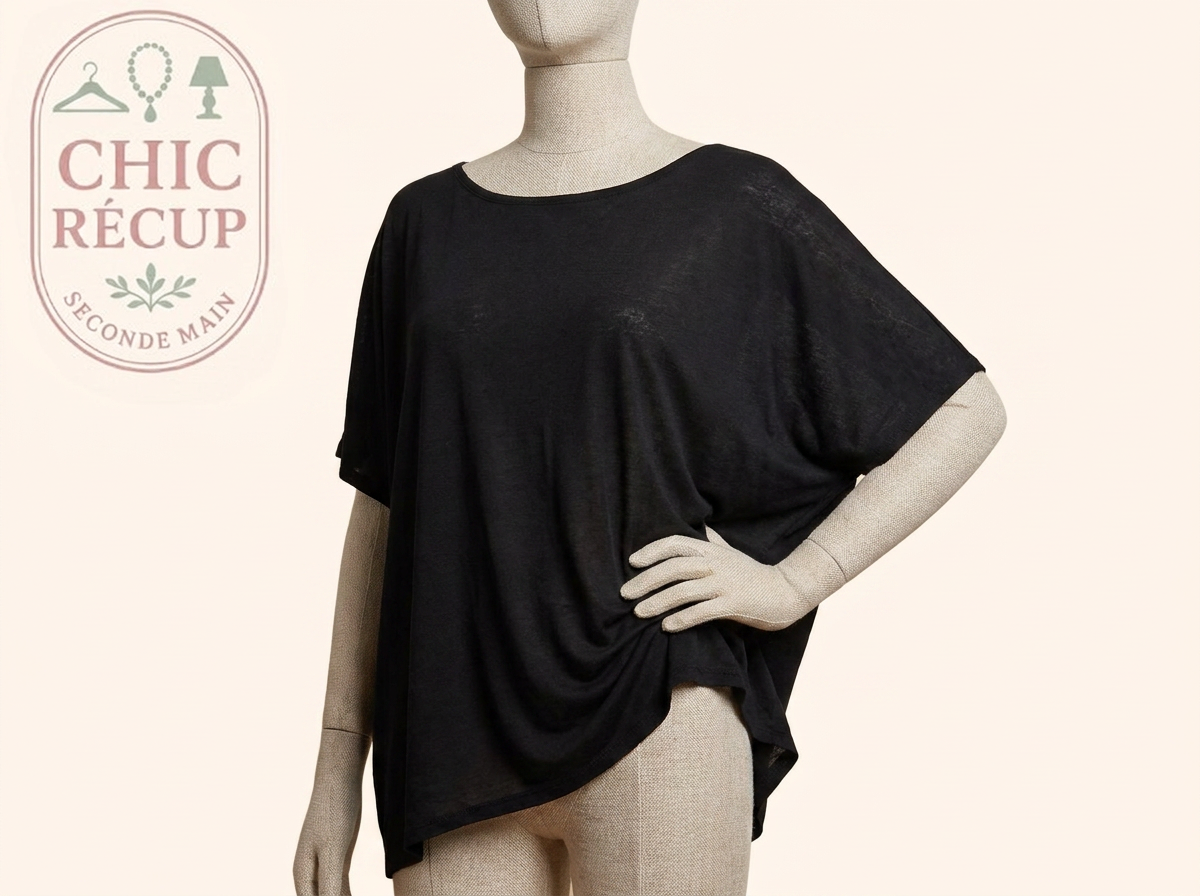 T-shirt - Sisley - Taille Unique - Noir - Sthas-30