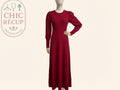 Robe Longue Zara - M - Rouge - Olaga-04