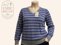 Pull Col V Polo Sylt - Xxxl - Gris/bleu - Labag-197