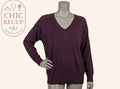 Pull col V Naf Naf - Xs - Bordeaux - 57x48